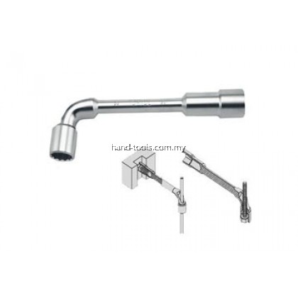 Toptul AEAE1111 11MM (143mm L) Angled Socket Wrench (Satin)6 point socket at long end, 12 point at the short end