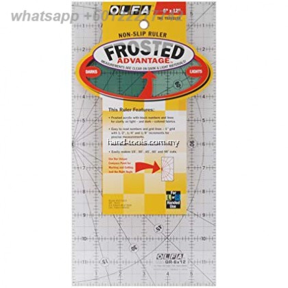 OLFA QR-6X12 6Inches X 12 Inches Quilt Ruler OLFA QR-6X12 6Inches X 12 Inches Quilt Ruler