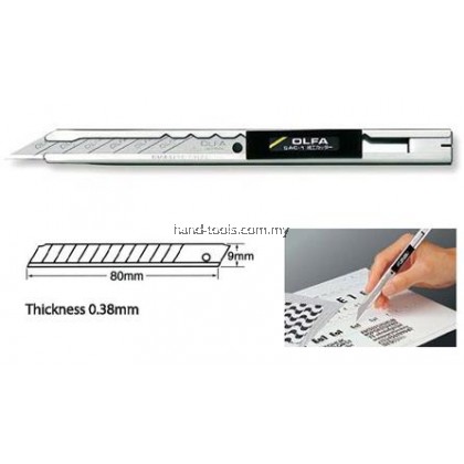OLFA SAC-1 STAINLESS STEEL SNAP-OFF GRAPHICS KNIFE