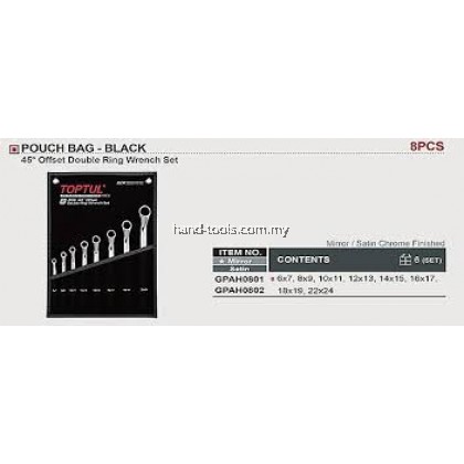 Toptul GPAH0801 8PCS DOUBLE RING SET SPANNER  