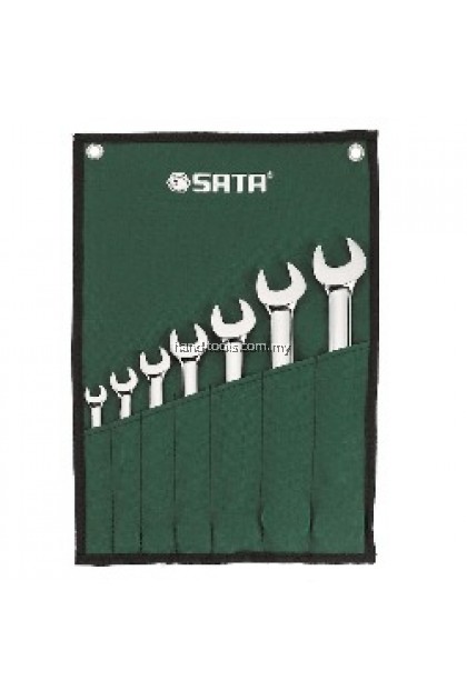 sata 09073  7PC DOUBLE OPEN END SET (METRIC)-(6x7, 8x9,10x11,12x13,14x15,16x17,19x21mm)