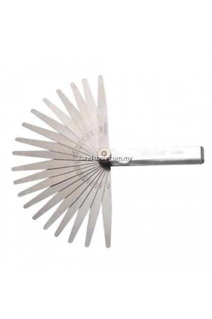 SATA-09405  23 Pc. Feeler Gauge Set 0.02-1.00mm(0.02, 0.03, 0.04, 0.05, 0.10, 0.15, 0.20, 0.25, 0.30, 0.35, 0.40, 0.45, 0.50, 0.55, 0.60, 0.65, 0.70, 0.75, 0.80, 0.85, 0.90, 0.95, 1.00mm)
