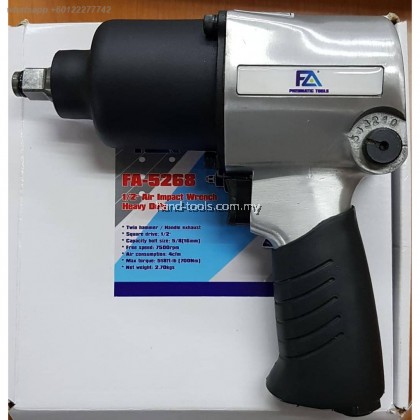 fa-5268 1/2" Air Impact Wrench Twin Hammer Max. torque:518 ft-lb(700 N-m) fa-5268 1/2" Air Impact Wrench Twin Hammer Max. torque:518 ft-lb(700 N-m)