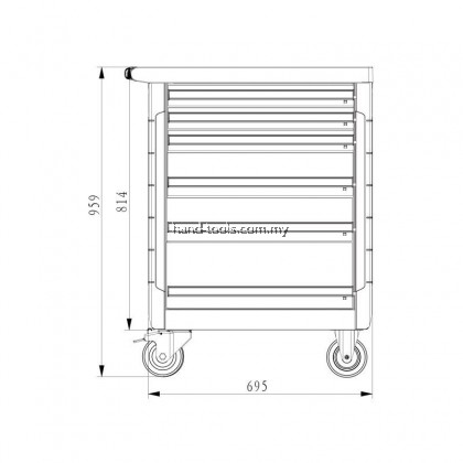 MK-EQP-0300 6 DRAWER ROLLER CABINET