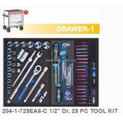 Spero 32-96-262 262PCS 7 DRAWER TOOL TROLLEY & TOOL SET(BLUE COLOUR)