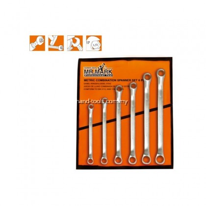 MR.MARK MK-TOL-10104M 6 PCS 45° DOUBLE RING WRENCH SET MR.MARK MK-TOL-10104M 6 PCS 45° DOUBLE RING WRENCH SET