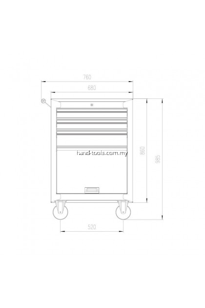 MR.MARK MK-EQP-0304 118PCS 3 DRAWER CHEST AND ROLLER CABINETS (ORANGE)