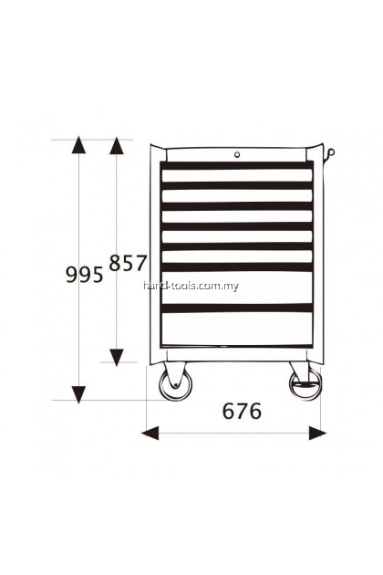 MR.MARK MK-EQP-0318 7-DRAWERS ROLLER CABINET WITH MIS SYSTEM