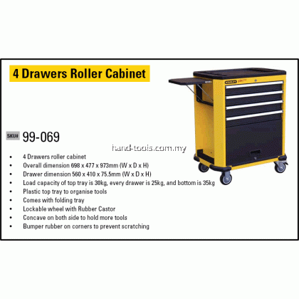 stanley 99-069 4 Drawer Roller Cabinet stanley 99-069 4 Drawer Roller Cabinet