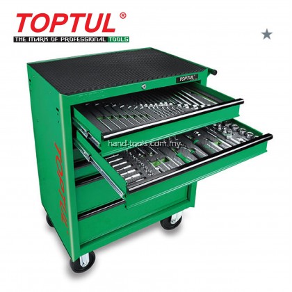 TOPTUL GE30551 W/7 DRAWER MOBILE TOOL TROLLEY 205PCS MECHANICAL TOOL SET 205PCS TOPTUL GE30551 W/7 DRAWER MOBILE TOOL TROLLEY 205PCS MECHANICAL TOOL SET 205PCS