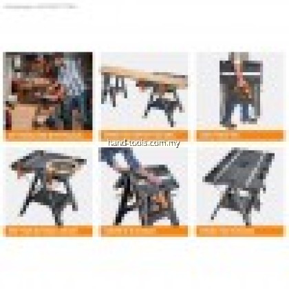 Worx WX051 Pegasus Folding Work Table & Sawhorse paket pemasangan lubang kunci pintu