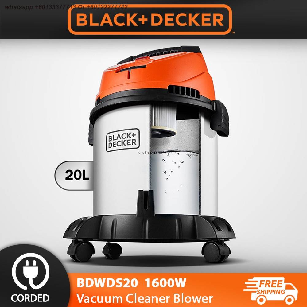 Black & Decker BDWDS20 1600W 20L Wet & Dry Vacuum Cleaner Blower ( BDWD20 )