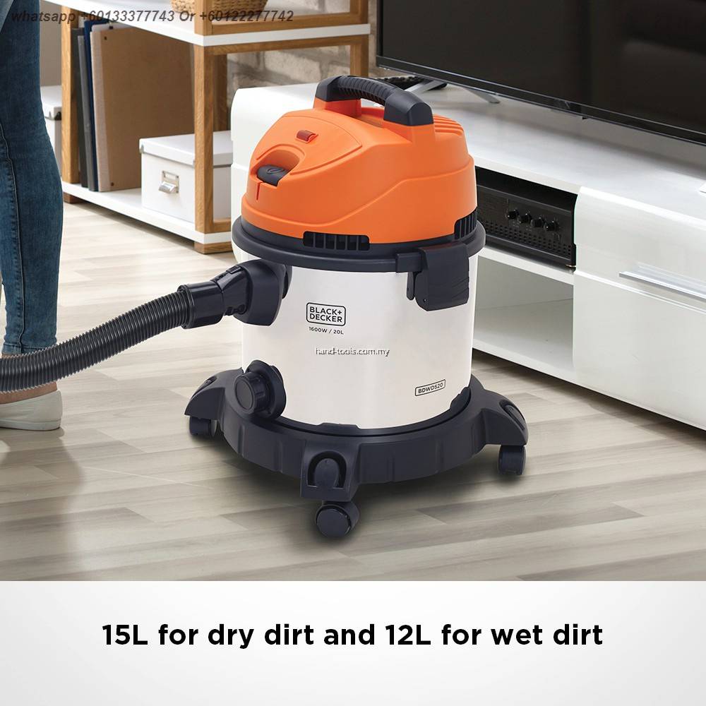 Black & Decker BDWDS20 1600W 20L Wet & Dry Vacuum Cleaner Blower ( BDWD20 )