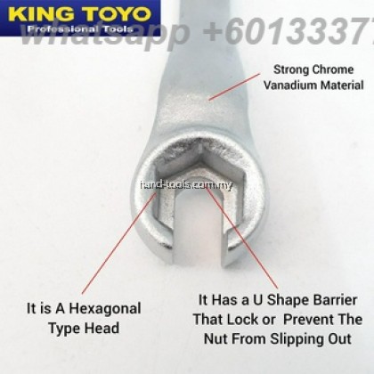 KingToyo KT-1011FN:10 x 11 45° Flare Nut Wrench For Automotive Industry Machinery Sector KingToyo KT-1011FN:10 x 11 45° Flare Nut Wrench For Automotive Industry Machinery Sector
