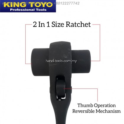KingToyo ktdrs-3236 Double Ratchet Site Ratcheting Socket Scaffold Wrench-Black KingToyo ktdrs-3236 Double Ratchet Site Ratcheting Socket Scaffold Wrench-Black