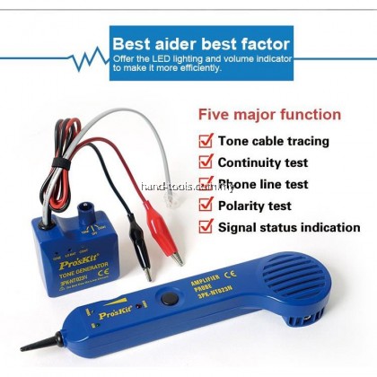 ProsKit 3PK-NT023N Amplifier Probe & Tone Generator And Probe Kit (Product does not contain batteries) ProsKit 3PK-NT023N Amplifier Probe & Tone Generator And Probe Kit (Product does not contain batteries)