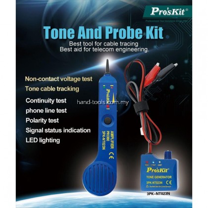 ProsKit 3PK-NT023N Amplifier Probe & Tone Generator And Probe Kit (Product does not contain batteries) ProsKit 3PK-NT023N Amplifier Probe & Tone Generator And Probe Kit (Product does not contain batteries)