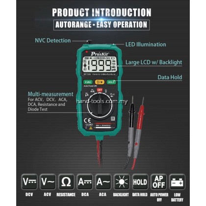 PROSKIT MT-1508 Pocket Autorange Multimeter