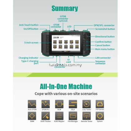 PROSKIT MT-7650  Multifunctional Touch-screen Optical Time Domain Reflectometer