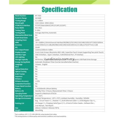 PROSKIT MT-7650  Multifunctional Touch-screen Optical Time Domain Reflectometer