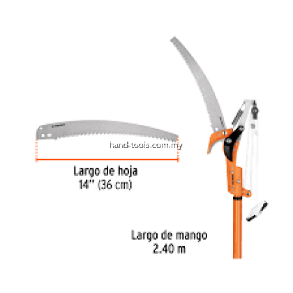 2.4m Extendable,aluminum pole for tree pruner Truper TR-82M-A 