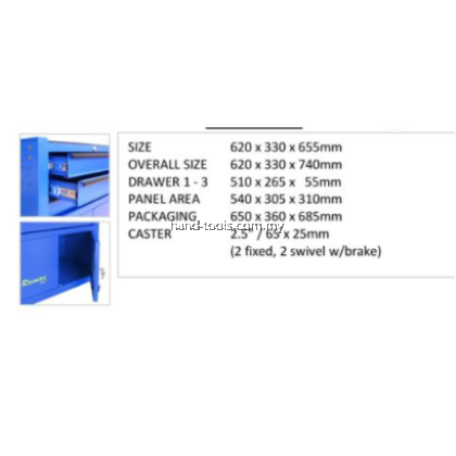 3 DRAWERS TOOL CABINET REMAX 77-HT213