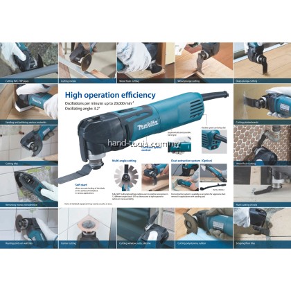 MAKITA TM3010CX6 Multi Tool Machine 320W Oscillating Multi Cutter TM3010 MAKITA TM3010CX6 Multi Tool Machine 320W Oscillating Multi Cutter TM3010