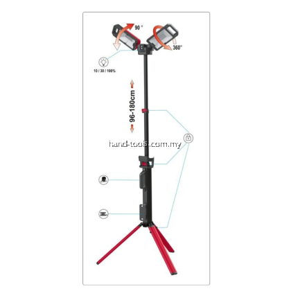 YATO YT-81811 SMD LED 5,000lm Portable Stand Floodlight, Corded/Rechargeable YATO YT-81811 SMD LED 5,000lm Portable Stand Floodlight, Corded/Rechargeable