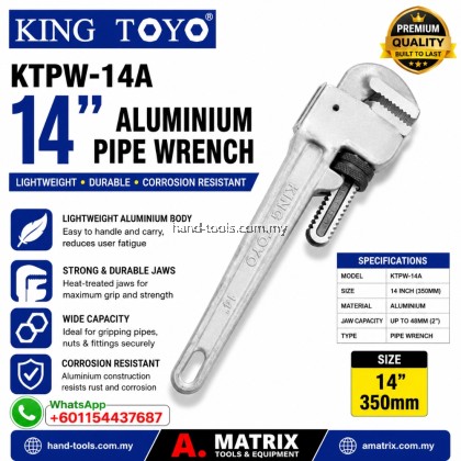 kingtoyo ktpw-14a 14inch Aluminium Pipe Wrench