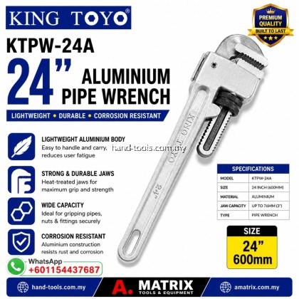 kingtoyo ktpw-24a 24inch Aluminium Pipe Wrench kingtoyo ktpw-24a 24inch Aluminium Pipe Wrench