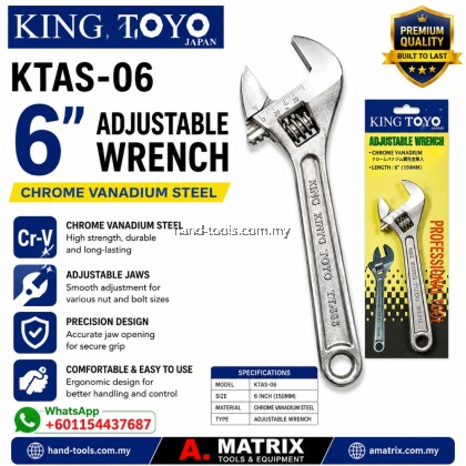 kingtoyo ktas-06 6inch Adjustable wrench kingtoyo ktas-06 6inch Adjustable wrench
