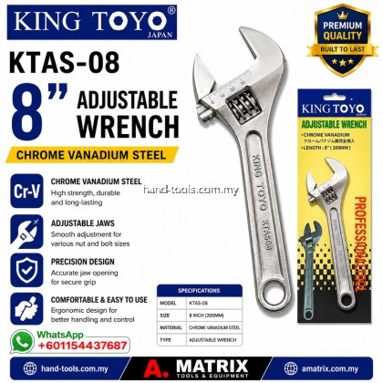 kingtoyo ktas-08 8inch Adjustable wrench kingtoyo ktas-08 8inch Adjustable wrench