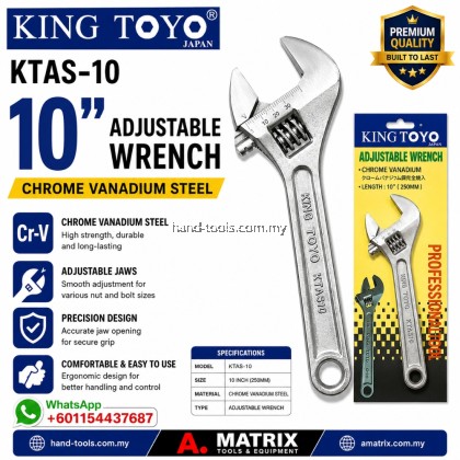 kingtoyo ktas-10 10inch Adjustable wrench kingtoyo ktas-10 10inch Adjustable wrench