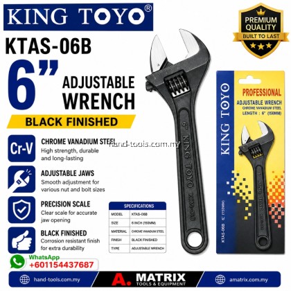 kingtoyo ktas-06b 6inch blac finished Adjustable wrench