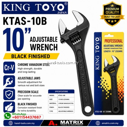 kingtoyo ktas-10b 10inch black finished Adjustable wrench
