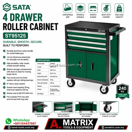Sata-st95125-4-drawer-roller-cabinet